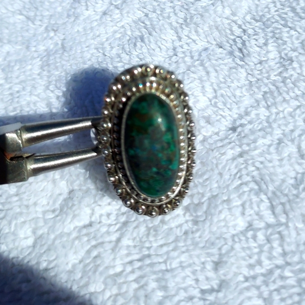 Shattuckite ring, size 9
